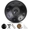 Generic Kurd Minor 440 Hz Handpan, tamburo a mano in acciaio inox con custodia in viola, 10 note strumento musicale per adulti, 56 cm