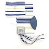 holyland Talèd, scialle di preghiera messianico blu scuro e oro con borsa di Holy Land Market