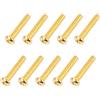 Banworks Viti di montaggio pickup single coil chitarra Metric 2.8x17mm | Set viti regolazione altezza pickup Squier Strat ST Tele TL confezione da 10 JT/DXQLS‑02 dorato