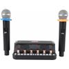 Annadue del Mixer Karaoke del Microfono Wireless, Doppio Microfono Wireless Portatile con Console Bluetooth Digital Sound Board per Karaoke, Smart TV, PC, Altoparlante, Amplificatore,