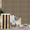 Briconess.com Set 4 pannelli fonoassorbenti decorativi in mdf per uso interno, Effetto Legno, Pannelli Murali, Design Moderno 60xH275 cm (Naturale)