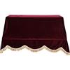 Oumefar Copertura per Pianoforte 200 * 150 Cm, Pianoforte Verticale Antipolvere con Bordo in Nappe, Accessorio in Tessuto Pleuche con Copertura Protettiva (Rosso)
