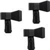WEB world electronic business Set 3 pezzi - Supporto portamicrofono universale a molla a pinza - Apertura 15-42 mm - Nero