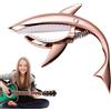 Generico Capotasto Per Chitarra Elettrica, Classica E Ukulele | Morsetto In Metallo, Capotasto A Forma Di Squalo, Fresco E Leggero, Rose Gold