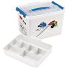 SUNWARE perfectly organised Sunware Q-line Cassetta da Cucito 22L - 40x30x26cm - Scatola Cucito Grande con Inserto - Contenitore per Accessori da Cucito
