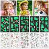 Aomig Tatuaggi Temporanei Bambini, Luminosi Tatuaggi Temporanei Stickers, 10 Fogli Luminous Adesivi Tatuaggi per Ragazzo Ragazza, Fluorescenti TatuaggiIlluminano al Buio er Regalo Festa Compleanno(B)