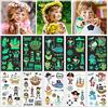Aomig Tatuaggi Temporanei Bambini, Luminosi Tatuaggi Temporanei Stickers, 10 Fogli Luminous Adesivi Tatuaggi per Ragazzo Ragazza, Fluorescenti TatuaggiIlluminano al Buio er Regalo Festa Compleanno(D)