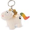 NICI- Portachiavi Unicorno Rainbow Yang 10cm, Colore Bianco/Colorato, 47371