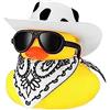 higyee di Gomma da Cowboy - Papera per Cruscotto 'Auto | Paperella con Cappello, Sciarpa E Occhiali da Sole | Ornamento Giocattolo