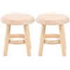 JOINPAYA 2 Pezzi Casa delle Bambole Mini Sedia Rotonda da Bar per Cucina e Soggiorno Mobili in Legno Resistente per Scenari Miniatura