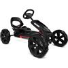 BERG Reppy Rebel Black | Go‑kart a pedali per bambini 2,5‑6 anni | Soundbox Race con 4 suoni | Sedile regolabile | Assale oscillante stabile | Ruote EVA anti‑foratura | Telaio leggero e resistente