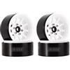 INJORA 1.9 Cerchi Ruota Beadlock per 1:10 RC Crawler Axial SCX10 PRO SCX10 III TRX4 VS4-10 Redcat Gen 8 7 PRO Enduro,Lega Metallica,107g/pz (Bianco)
