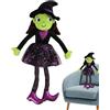 Generico Bambola strega - Adorabile bambola strega imbottita per Halloween | Graziosa bambola di peluche a di strega, adatta alla pelle, ideale come regalo per bambine, per divano, letto, ufficio e soggi