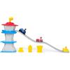 Paw Patrol Quartier Generale Deluxe Mini Tower pista con 3 Personaggi con Veicoli - Chase, Marshall e Rubble - età 2+ anni - Multicolore