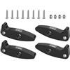 GPM Estensioni flessibili in lega di alluminio 7075-T6 (Droop Flex Mod) per Axial 1:30 SCX30 Ford Bronco/SCX30 Jeep Wrangler JLU/Chevrolet K10 Rock Crawler Upgrades - Nero