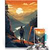 AITEXI Puzzle da 1000 pezzi per adolescenti Escursionismo in montagna d'epoca Gioco pratico Decorazione murale Regali unici per compleanno e Natale 38x26cm