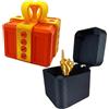 Starnearby Regalo Divertente Uomo, Scatola Regalo a Sorpresa con Dito, Scatola Scherzosa con Sorpresa con Viti Stampate in 3D, Regali di Natale (Arancione e Oro)