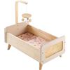 howa Letto per bambole in legno Miniflowers con mobile incl. biancheria da letto accessori per bambole 2160