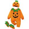 MaNMaNing Costume Halloween Neonato, Vestito Halloween Neonato, Costume da Zucca per Bambini, con Vestito + Scarpe E Calzini, Per Carnevale Natale (*01 Zucca, 0-6 mesi)