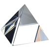 LLMWFA Piramide quadrangolare trasparente da 80 mm, prisma piramidale in vetro cristallo, ottico for la decorazione domestica