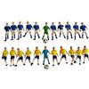 Perfeclan 22x Figure Giocattolo del Calciatore in Miniatura Mini Soccer Soccer Uomini Ornamenti di Sabbia Ornamenti di Diorama Figure per la Decorazione del