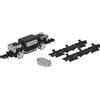 TomyTEC ARTE DEGLI ARGENTI KATO by TOMIX MICRO CHASSIS TELAIO MOTORIZZATO TM-TR07 LUNGHEZZA mm.48 + GANCI NEM IN SCALA N 1/160