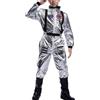 Generic Costume da astronauta per bambini, in argento, per bambini, astronauta, Carnevale, costume spaziale, costume da carnevale