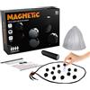Generic Gioco di Scacchi Magnetico Generico, Portatile e Strategico con Tavola Magnetica per Bambini e Adulti, Puzzle da Tavolo per Famiglia, Viaggio e Serate di Giochi con Corda e Pietre