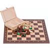 SQUARE GAME SQUARE - Professionale Scacchi in legno Set n. 4 WENGE - Scacchiera in legno + Pezzi degli scacchi Staunton 4