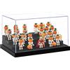 Tingacraft Teca Plexiglass (24,2 x 15,7 x 13 cm) Vetrina Acrilico Espositore per Minifigures, Nero