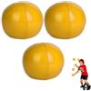 Kukyller Palline da giocoliere, Kit di Palline da giocoliere in PU da 3 Pezzi da 2,5 Pollici Set da Giocoleria per Principianti e Professionisti con Borsa a Rete (Giallo)