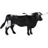 AENIMELY - Statuetta di Toro Longhorn Nero, Realistica Figurina di Animali da Fattoria, Giocattolo per Bambini, Educativo, Apprendimento Cognitivo, Decorazione per Scena di Fattoria