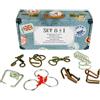Logica Giochi - Set 8 in 1 Rompicapo in Metallo Valigetta - Difficoltà Elevate Mix - Completo regalo per principianti e non