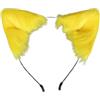 Generisch Cerchietto con orecchie da gatto per Halloween, accessorio per costume da animale per donne e ragazze, accessorio per travestimento festivo, giallo., Taglia unica