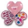 Generico Trousse per Bambina a Forma di Cuore - Set di Trucco Completo con Ombretti Colorati, Smalti, Glitter e Applicatori - Valigetta Portatile 'Sparkle & Glitter' per Giochi di Bellezza e Regali Creativi