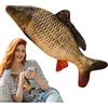 Shenrongtong Peluche di pesce ripieno, cuscino di pesce gigante,Pesce peluche cuscino gigante - Cuscino di tiro in peluche con carpa, cuscino in peluche imbottito, morbido cuscino a forma di pesce per