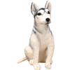 HOMEXYLYL Animale di pezza Husky, design realistico del peluche del cane Husky for la decorazione domestica, regali confortevoli sul divano for bambini adulti(45cm/17.7in)