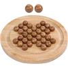 ＡＷＨＡＯ Solitario con Pioli in Legno Giochi da Tavolo Rompicapo Puzzle Indipendenza Scacchi Decorazioni per Ufficio per Bambini, Diametro 180 mm