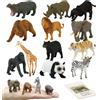 Pesoncarl 24 pezzi/set Abbinamento di animali Montessori, Gioco educativo di abbinamento di animali con selvatici simulati e carte inglesi, Gioco di per bambini piccoli Giocattoli di appre