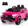 RELAX4LIFE Macchina Elettrica a 12 V, con Telecomando, Musica, Luci Vivaci, 3 Velocità, Avanti/Indietro, Partenza e Freno Morbidi, 3-3,5KM/H, per Bambini dai 3 Anni + (ROSA)