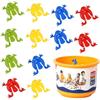 Nudorpn Rane gioco di rimbalzo, divertenti giochi educativi - 12 pezzi colori vivaci giocattoli animali | Per bambini ragazze casa viaggio camera da prescolare compleanno Natale Pasqua
