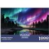 UXINYOUME Aurora boreale in Norvegia Puzzle Giogattotoli Sfida Regalo 1000 Pezzi Giochi Nordlys Puzzle Relax Decorazione Perfetta Sfide Divertenti Per Uomini E Donne 38x26cm/1000pcs