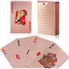 wdede Carte da Poker, Oro Rosa Carte da Gioco in Plastica Impermeabili, novità Strumenti di Gioco del Poker Gioco di Famiglia, Carte da Poker Professionali per Feste E Gioco
