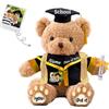JABECODIFA Orsacchiotto Personalizzato con Testo Foto, Orsetto di Peluche con Cappello Laurea come Regali Personalizzati per lui Regalo Laurea per lei (30cm)