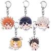 JUSONGKWCP 5 Pezzi Hinata Shoyo Tobio Kageyama Portachiavi Anime Haikyu Carino Portachiavi Ciondolo Acrilico Keychain Decorazioni Set