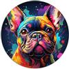 HBHGYMA Puzzle per adulti e bambini, 1000 pezzi, bulldog francese, puzzle rotondi, per adulti e bambini dai 12 anni, puzzle di carta, divertimento per la casa, regalo di compleanno, regalo di viaggio,