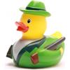 Duckshop Anatra di Gomma I Cacciatore Divertente - con Pistola, Binocolo E Corno da Caccia - Regalo per Ogni Cacciatore - Caccia - Incluso Portachiavi in Un Set (Giallo - 1 Pezzo (Confezione da 1))