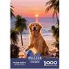 EMYXPAQM Puzzle Golden Retriever 1000 Pezzi Per Adulti E Ragazzi, Puzzles Con Beach, Sfida Mentale E Gioco Complesso, Regalo Per Adulti E Ragazzi 52x38cm/1000pcs