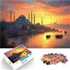 SYUNFEI Tramonto a Istanbul Puzzle 1000 pezzi per adolescenti Aiuta il cervello ad allenare i giocattoli che creano dipendenza per coltivare la pazienza Regalo di opere d'arte 38x26cm
