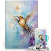 LKASGCBY Puzzle da 1000 pezzi per adolescenti Colibrì dorato per il giocattolo di sfida del gioco educativo offerte come regali per tutta la famiglia 75x50cm